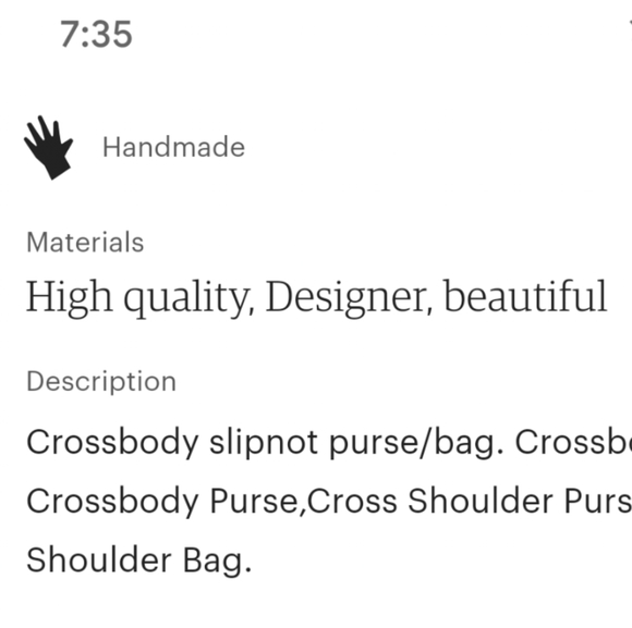 Gingercrush slipknot handmade crossbody purse - Picture 8 of 9